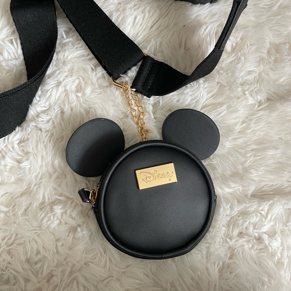 DISNEY mickey and minnie crossbody bag monogram with 2 zippered compartments - Picture 7 of 7